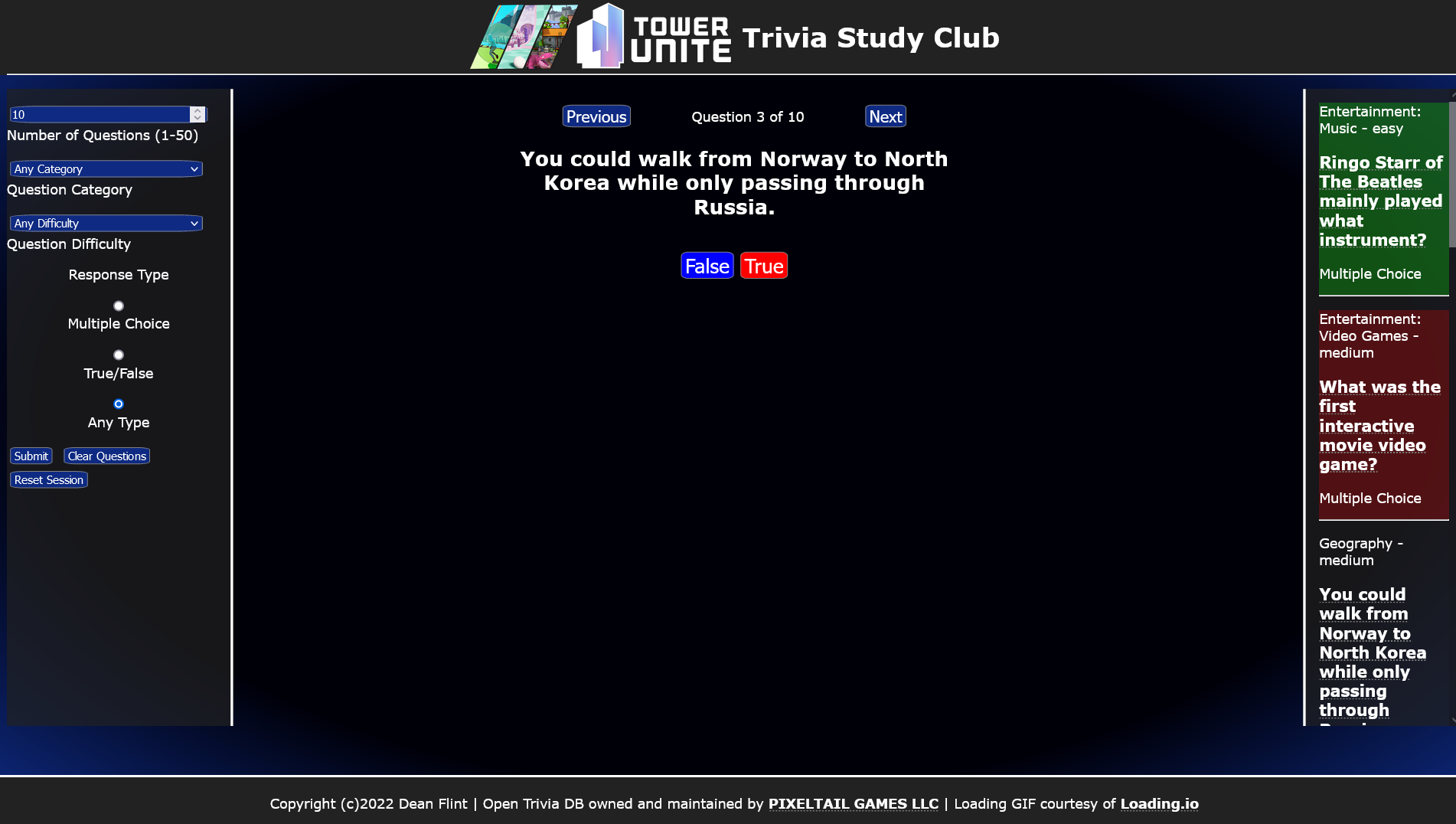Tower Unite Trivia Study Club Screenshot